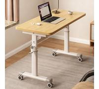 Mesa de sobrecama con ruedas, escritorio de pie de altura ajustable para uso doméstico y hospitalario, fácil montaje, escritorio móvil versátil