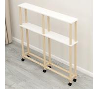 Mesa de sofá consola, estrecha detrás del sofá, mesa de entrada con ruedas giratorias de 360 grados, para pasillo, sala de estar, vestíbulo