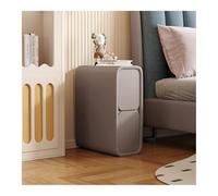 Mesa de sofá delgada con mesita de noche que ahorra espacio para niños, diseño moderno, versátil y de piel para sala de estar y dormitorio