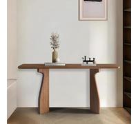 Mesa de sofá rectangular estrecha de mediados de siglo, moderna mesa consola de madera de pino para entrada, mesa auxiliar para pasillo, sala de estar, vestíbulo, fácil montaje (tamaño: 80 x 35 x 75