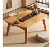 Mesa de suelo de bambú, mesa de centro plegable, multifuncional, mesa rectangular de madera baja para sentarse, meditar y altar, portátil y de fácil almacenamiento