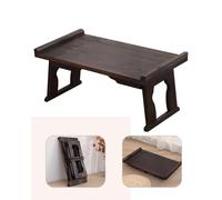 Mesa de suelo japonesa plegable de madera maciza, altar antiguo y mesa central con patas plegables hechas a mano, diseño que ahorra espacio para sala de estar y sala de té