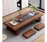 Mesa de suelo japonesa vintage de baja altura para sentarse perfecta para sala de estar, balcón, terraza, ceremonia de té, recepción y espacios zen