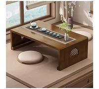 Mesa de suelo plegable japonesa para ceremonias de té y espacios de vida compactos, decoración tradicional con diseño que ahorra espacio