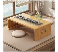Mesa de suelo plegable japonesa para ceremonias de té y espacios de vida compactos, decoración tradicional con diseño que ahorra espacio
