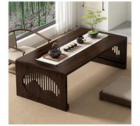 Mesa de suelo plegable japonesa, pequeña mesa de té para sala de estar, 60 x 40 x 31 cm, marrón, ideal para ceremonias de té y decoración del hogar, diseño que ahorra espacio