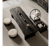 Mesa De Tatami Japonesa Baja Para Café, Mesa De Suelo Para Meditación, Con Amplio Espacio De Almacenamiento, Resistente Para Uso En Interiores Y Exteriores(Black,140*60*35cm/55.1*23.6*13.8in)