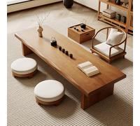 Mesa De Tatami Japonesa Baja Para Café, Mesa De Suelo Para Meditación, Con Amplio Espacio De Almacenamiento, Resistente Para Uso En Interiores Y Exteriores(Brown,140*60*35cm/55.1*23.6*13.8in)