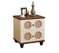 Mesa de té Gabinete de almacenamiento dormitorio moderno Mesa de suelo | Mesita de noche retro pequeña de madera maciza de estilo vintage(Negro)