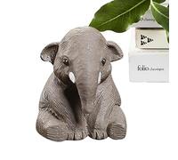 Mesa de té para mascotas, decoración de elefante morada de arcilla, bandeja de té hecha a mano, ceremonia del té, mascota, animal, elefante, ornamento como regalo del día del padre