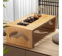 Mesa de té plegable Tatami, diseño plegable para un fácil almacenamiento, mesa baja perfecta para sentarse en el suelo en salas de estar y espacios de reuniones, no requiere montaje