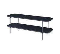 Mesa de tele samnanger con estante acero 120x40x45cm - negro [en.casa] 45 cm
