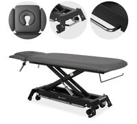Mesa de terapia Evero Cross X4 ERGO, ajuste eléctrico de altura, barra de control de pie, cojín ERGO, Satin Comfort k722 gris
