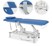 Mesa de terapia Optima, ajuste eléctrico de altura con mando a distancia manual - Satin Comfort k723 azul