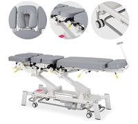 Mesa de terapia Upright Chiro Z7, ajuste eléctrico de altura con barra de control de pie, Touch Core k322 gris