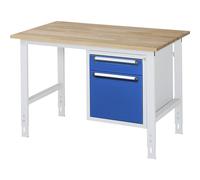 Mesa de trabajo con cajonera buck para debajo de la mesa con 2 cajones 1 x 120, 1 x 360 mm