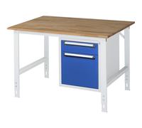 Mesa de trabajo con cajonera buck para debajo de la mesa con 2 cajones 1 x 120, 1 x 360 mm