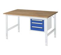 Mesa de trabajo con cajonera buck para debajo de la mesa con 3 cajones 1 x 90, 2 x 120 mm