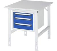 Mesa de trabajo con cajonera buck para debajo de la mesa con 3 cajones 1 x 90, 2 x 120 mm