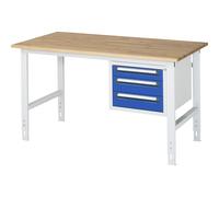 Mesa de trabajo con cajonera buck para debajo de la mesa con 3 cajones 1 x 90, 2 x 120 mm