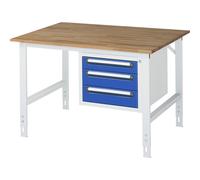 Mesa de trabajo con cajonera buck para debajo de la mesa con 3 cajones 1 x 90, 2 x 120 mm