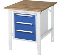 Mesa de trabajo con cajonera buck para debajo de la mesa con 3 cajones 2 x 150, 1 x 180 mm