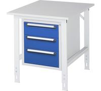 Mesa de trabajo con cajonera buck para debajo de la mesa con 3 cajones 2 x 150, 1 x 180 mm