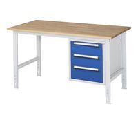 Mesa de trabajo con cajonera buck para debajo de la mesa con 3 cajones 2 x 150, 1 x 180 mm
