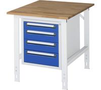 Mesa de trabajo con cajonera buck para debajo de la mesa con 4 cajones 1 x 90, 2 x 120, 1 x 140 mm