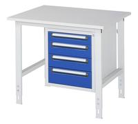 Mesa de trabajo con cajonera buck para debajo de la mesa con 4 cajones 1 x 90, 2 x 120, 1 x 140 mm