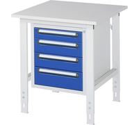 Mesa de trabajo con cajonera buck para debajo de la mesa con 4 cajones 1 x 90, 2 x 120, 1 x 140 mm