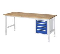 Mesa de trabajo con cajonera buck para debajo de la mesa con 4 cajones 1 x 90, 2 x 120, 1 x 140 mm