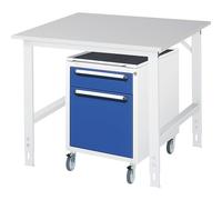 Mesa de trabajo con cajonera buck rodante con 2 cajones 1 x 120, 1 x 360 mm