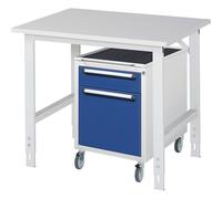 Mesa de trabajo con cajonera buck rodante con 2 cajones 1 x 120, 1 x 360 mm