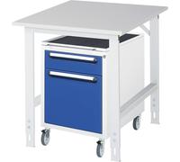 Mesa de trabajo con cajonera buck rodante con 2 cajones 1 x 120, 1 x 360 mm