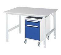 Mesa de trabajo con cajonera buck rodante con 2 cajones 1 x 120, 1 x 360 mm