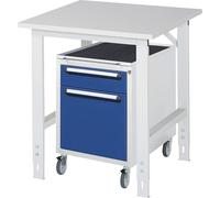 Mesa de trabajo con cajonera buck rodante con 2 cajones 1 x 120, 1 x 360 mm