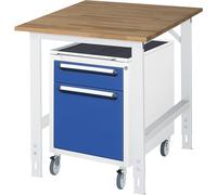 Mesa de trabajo con cajonera buck rodante con 2 cajones 1 x 120, 1 x 360 mm