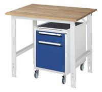 Mesa de trabajo con cajonera buck rodante con 2 cajones 1 x 120, 1 x 360 mm