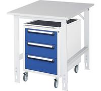Mesa de trabajo con cajonera buck rodante con 3 cajones 2 x 150, 1 x 180 mm