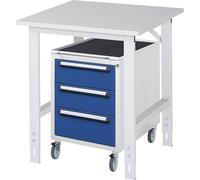 Mesa de trabajo con cajonera buck rodante con 3 cajones 2 x 150, 1 x 180 mm