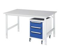Mesa de trabajo con cajonera buck rodante con 3 cajones 2 x 150, 1 x 180 mm