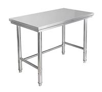Mesa de trabajo de 70/80/90/100 cm, mesa de acero inoxidable, mesas de trabajo comerciales y estaciones de trabajo, mesa de metal resistente para cocina, restaurante, hogar, hotel al aire libre