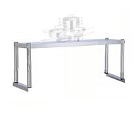 Mesa de trabajo de acero inoxidable con estante de una sola capa, estación de preparación de alimentos de cocina duradera para restaurantes, cuartos de servicio y talleres