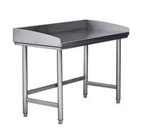 Mesa de Trabajo de Acero Inoxidable con Paneles de 3 Lados Altura de 80 Cm Mesas Acero Inoxidable Carga de 300 Kg con Columnas Reforzadas y Patas Ajustables