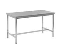 Mesa de trabajo de acero inoxidable eurokraft basic, 1 tirante central