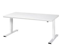 Mesa de trabajo de altura regulable eléctricamente, carga máx. 300 kg RAU, altura 720 - 1120 mm, tablero de melamina ESD