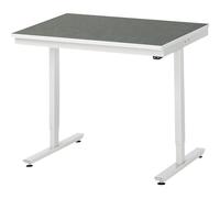 Mesa de trabajo de altura regulable eléctricamente, serie Adlatus 150 RAU, revestimiento de linóleo, altura 720 - 1120 mm