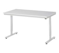 Mesa de trabajo de altura regulable eléctricamente, serie Adlatus 150 RAU, tablero aglomerado con revestimiento MF, altura 720 - 1120 mm