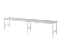 Mesa de trabajo, de altura regulable RAU, armazón de 60 x 30 mm, tablero revestido de melamina
